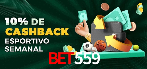10% de bônus de cashback na Bet559